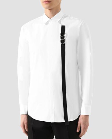  DSQUARED2 - Áo sơ mi dài tay phối khoen tròn D-Ring Detail 