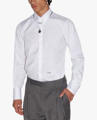  DSQUARED2 - Áo sơ mi nam tay dài Easy Slim Pin Collar 
