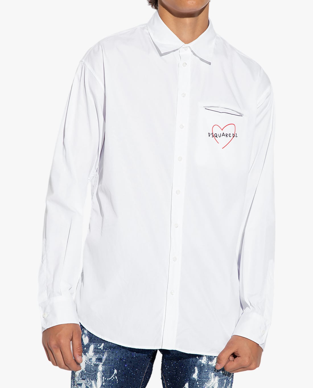 DSQUARED2 - Áo sơ mi nam cổ bẻ tay dài Relaxed Dan