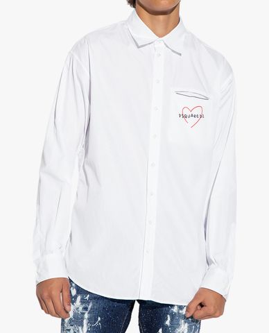  DSQUARED2 - Áo sơ mi nam cổ bẻ tay dài Relaxed Dan 