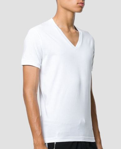  DSQUARED2 - Áo thun nam cổ tim cổ điển 