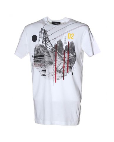  DSQUARED2 - Áo thun nam cổ tròn Printed D2 