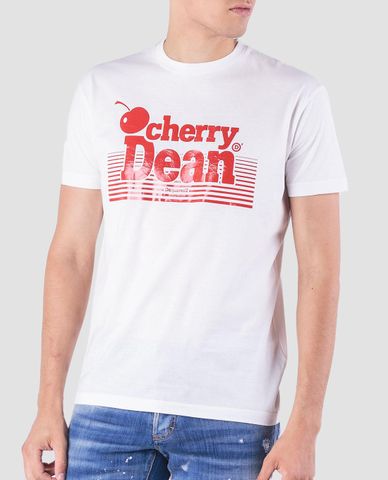  DSQUARED2 - Áo thun nam cổ tròn Cherry Dean 