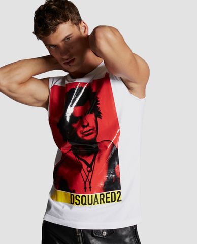  DSQUARED2 - Áo thun nam sát nách Dan Vicious 
