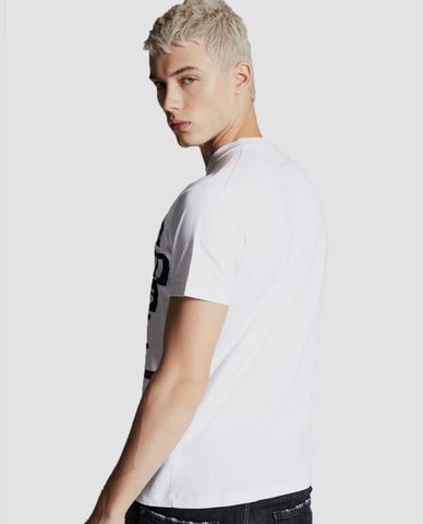  DSQUARED2 - Áo thun nam cổ tròn in chữ Punk'n'Roll Brothers 