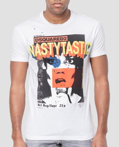  DSQUARED2 - Áo thun nam cổ tròn Nastytastic 