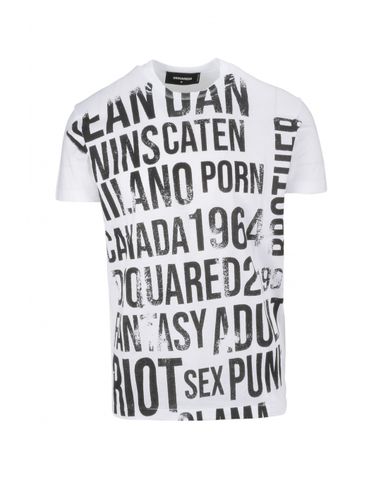  DSQUARED2 - Áo thun nam tay ngắn cổ tròn Printed 