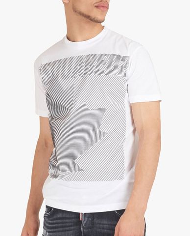  DSQUARED2 - Áo thun nam tay ngắn cổ tròn D2 Leaf Graphic 