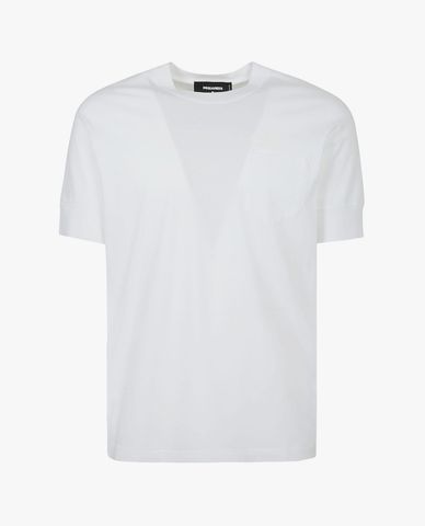  DSQUARED2 - Áo thun nam ngắn tay cổ tròn phom suông thời trang 