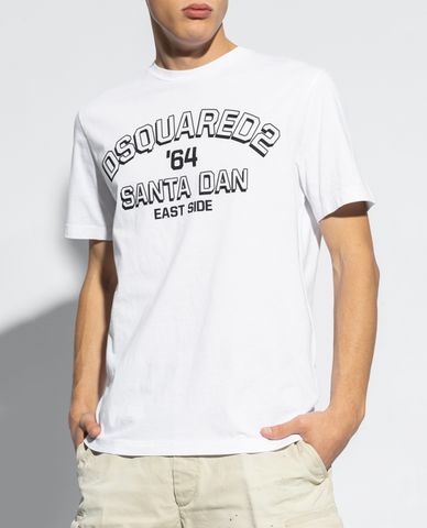  DSQUARED2 - Áo thun nam cổ tròn tay ngắn Santa Dan 