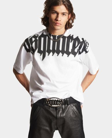  DSQUARED2 - Áo thun nam tay ngắn in logo Gothic Cool Fit 