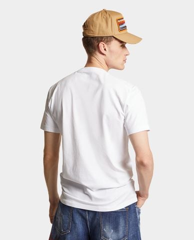  DSQUARED2 - Áo thun nam cổ tròn tay ngắn Ghost Maple Leaf Cool Fit 