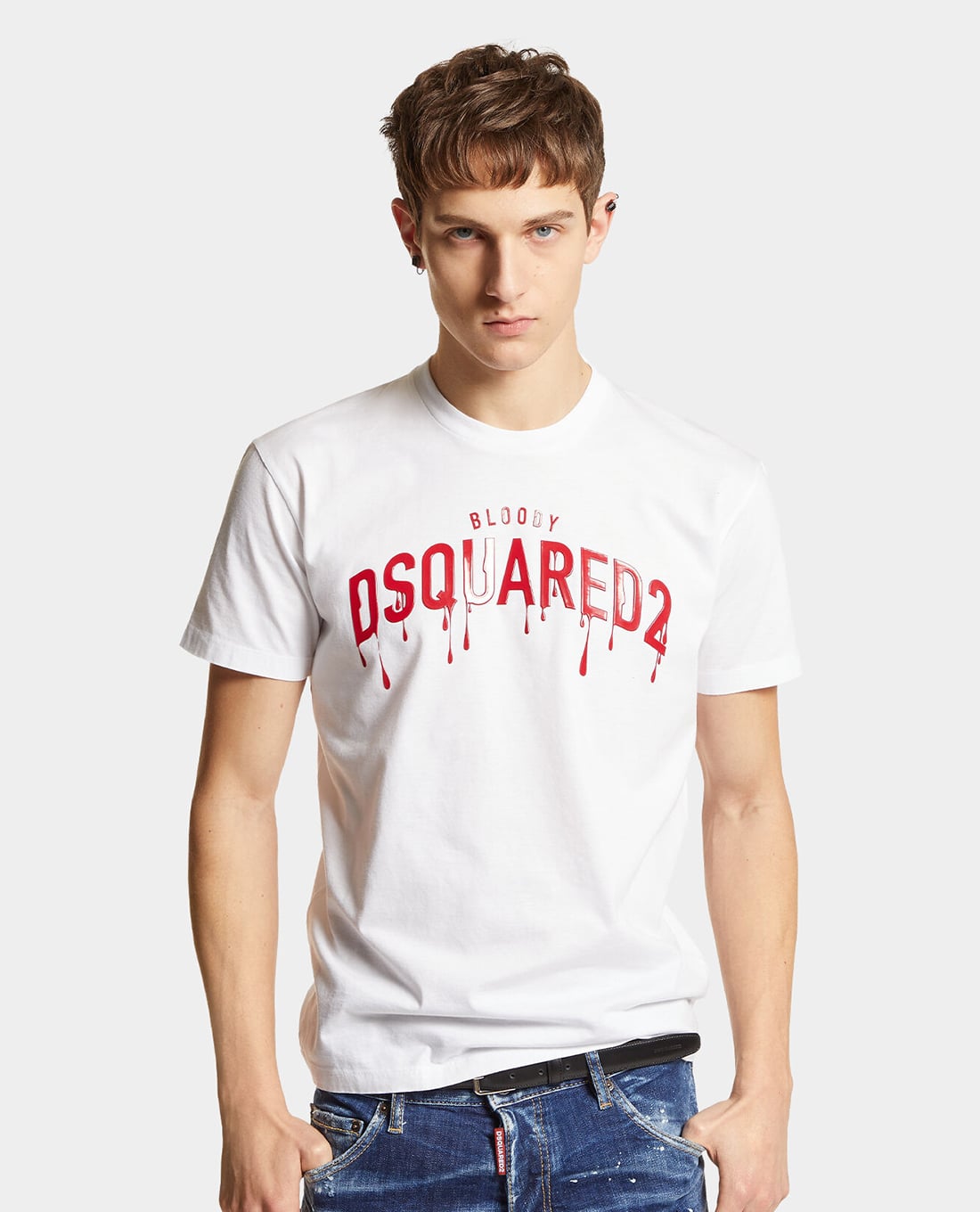 DSQUARED2 - Áo thun nam cổ tròn tay ngắn Bloody
