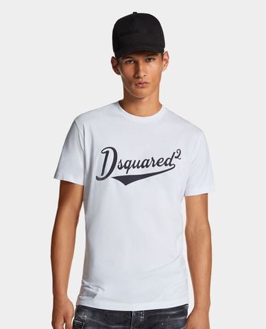  DSQUARED2 - Áo thun nam cổ tròn tay ngắn Velvet Logo 