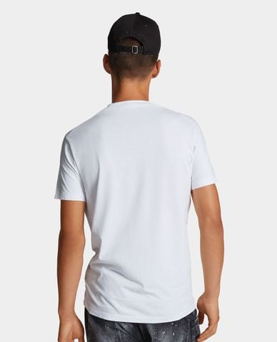  DSQUARED2 - Áo thun nam cổ tròn tay ngắn Velvet Logo 