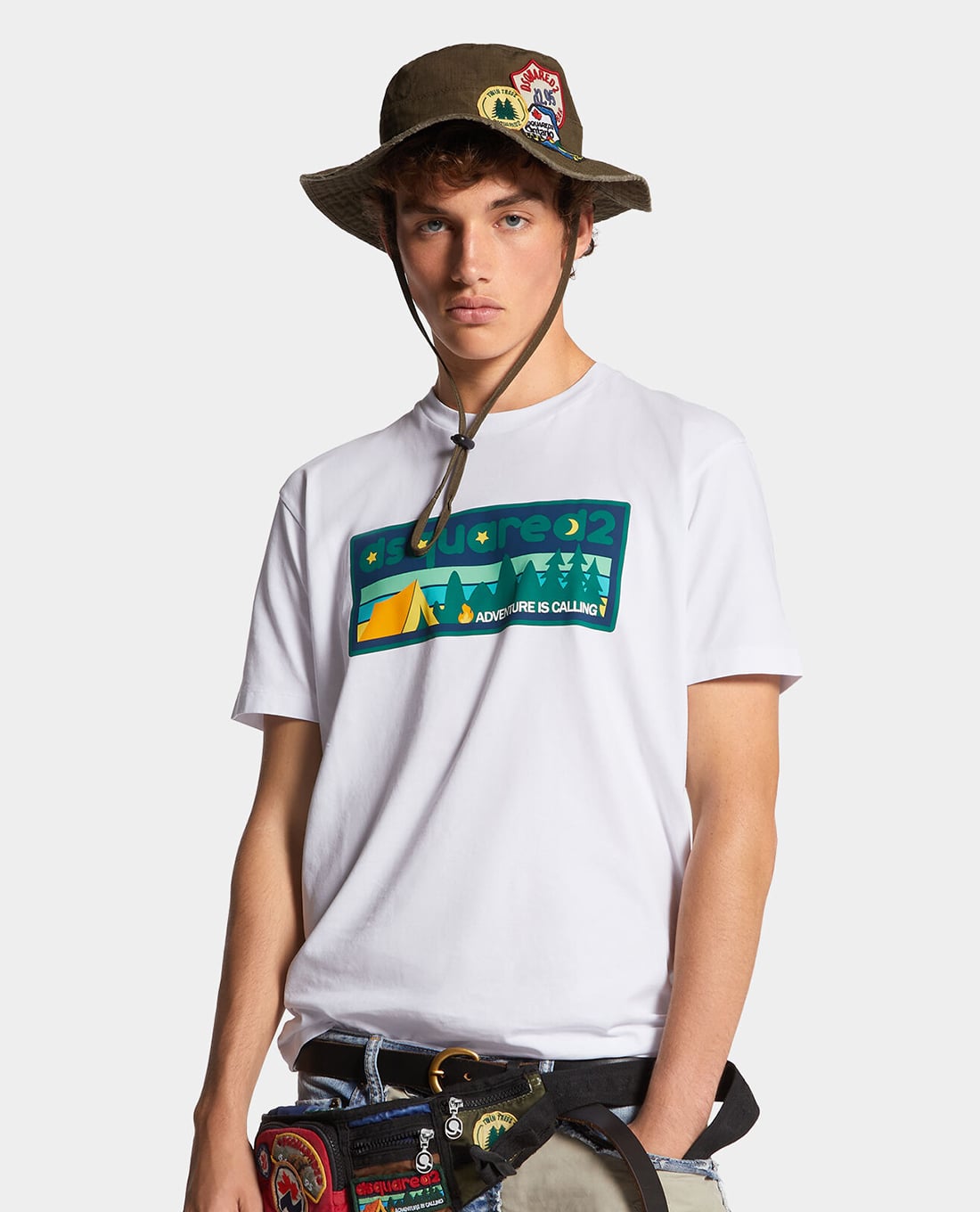 DSQUARED2 - Áo thun nam cổ tròn tay ngắn Adventure