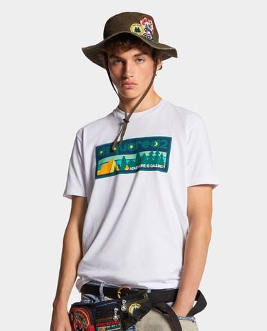  DSQUARED2 - Áo thun nam cổ tròn tay ngắn Adventure 