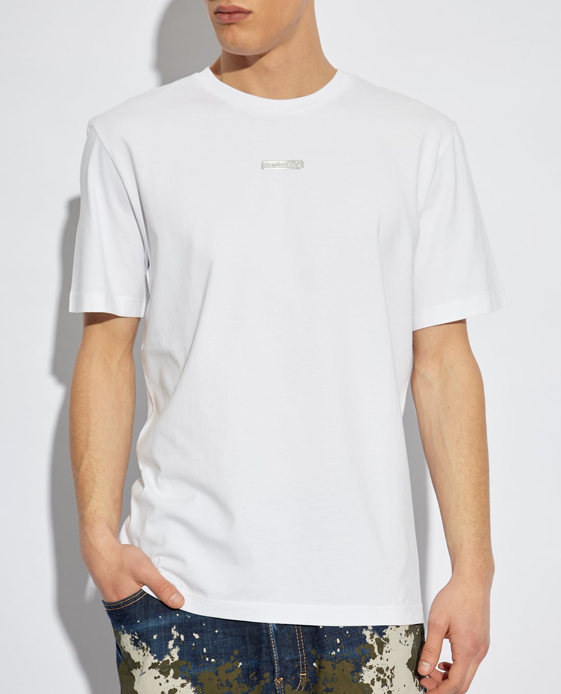 DSQUARED2 - Áo thun nam cổ tròn tay ngắn phối logo