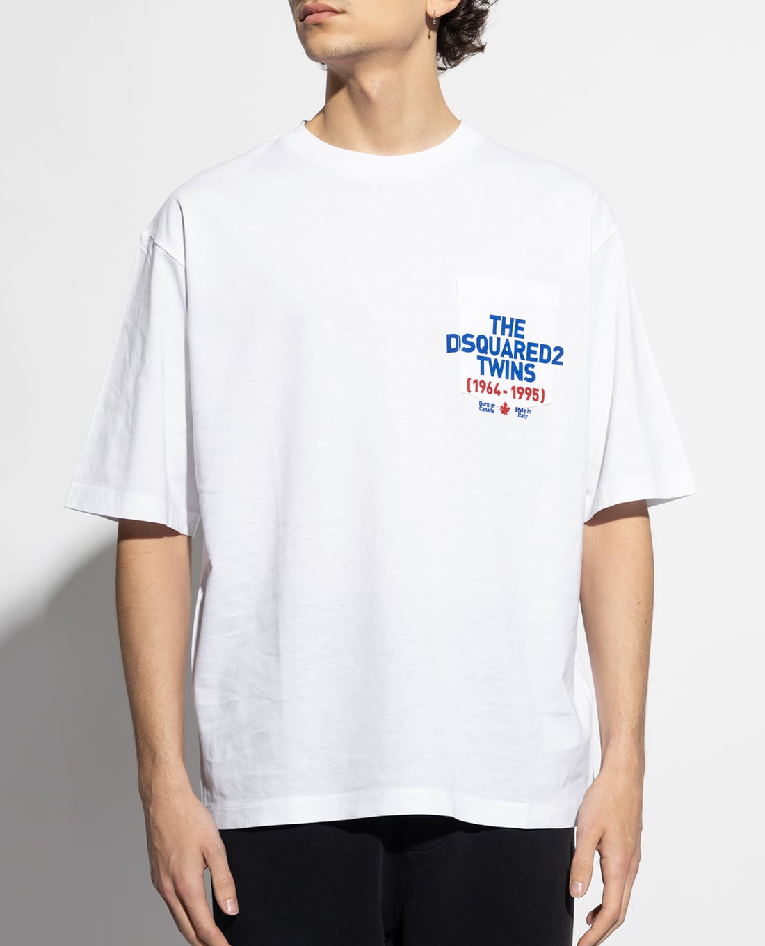 DSQUARED2 - Áo thun nam cổ tròn tay ngắn thời trang