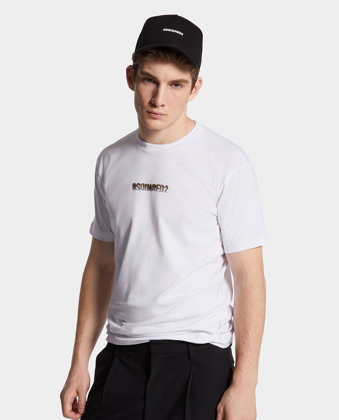 DSQUARED2 - Áo thun nam cổ tròn tay ngắn Cool Fit Outline