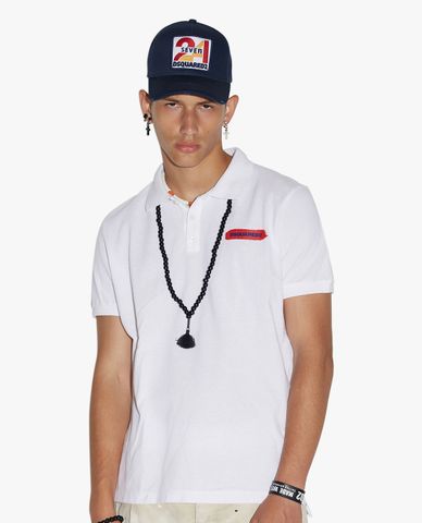  DSQUARED2 - Áo polo nam ngắn tay phom suông Logo 