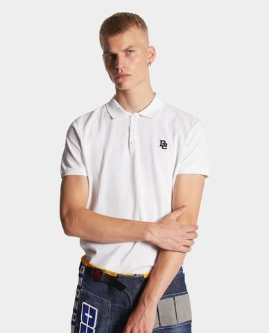  DSQUARED2 - Áo polo nam phối logo tinh tế Tennis Fit 