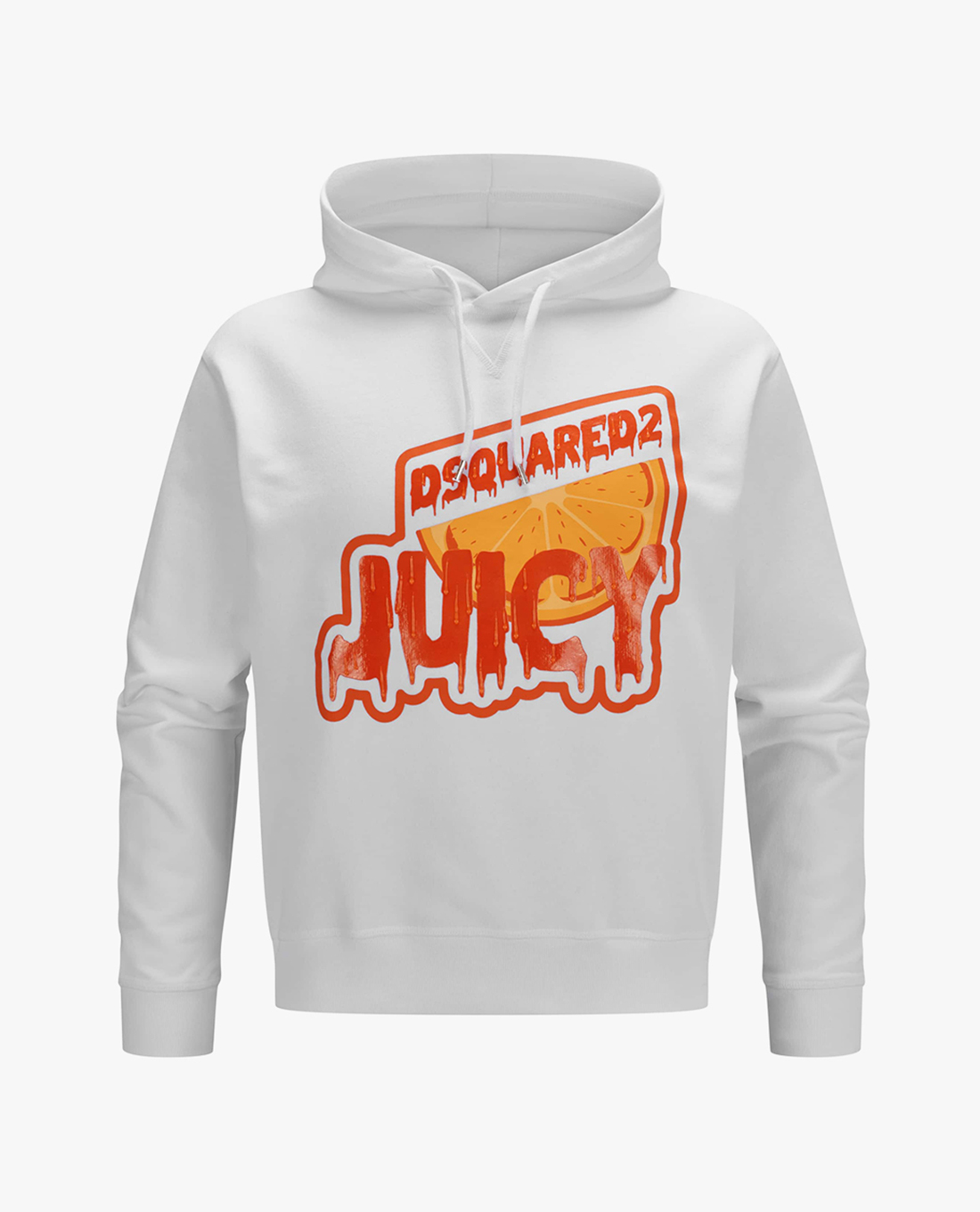 DSQUARED2 - Áo hoodie nam phối mũ tay dài phối logo Juicy Fit