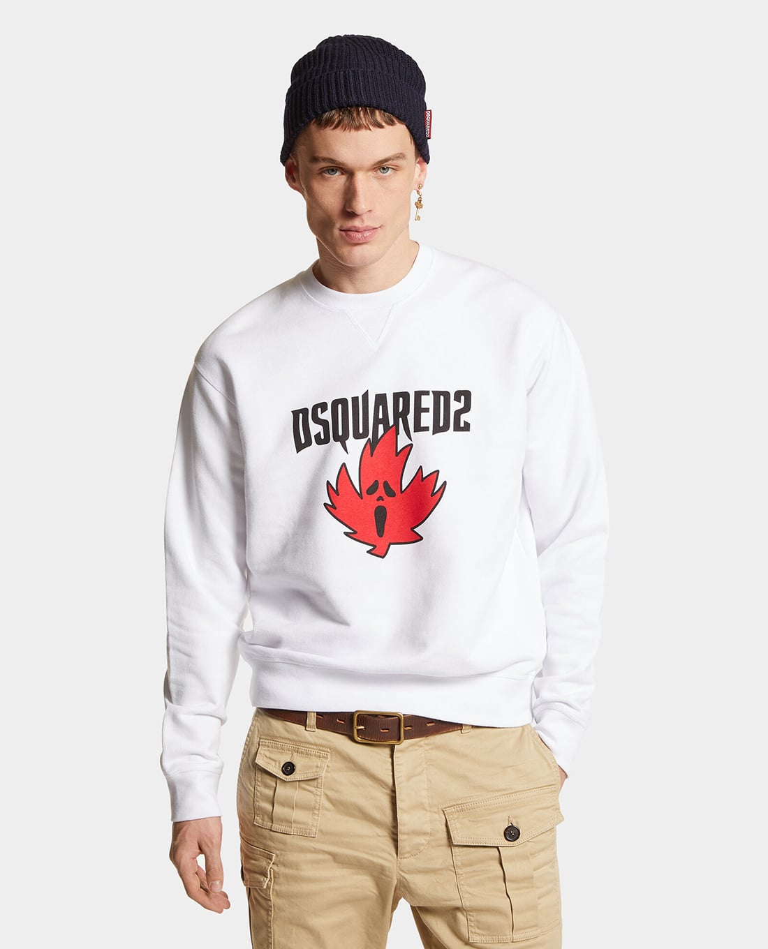 DSQUARED2 - Áo sweatshirt nam cổ tròn tay dài Cool Fit