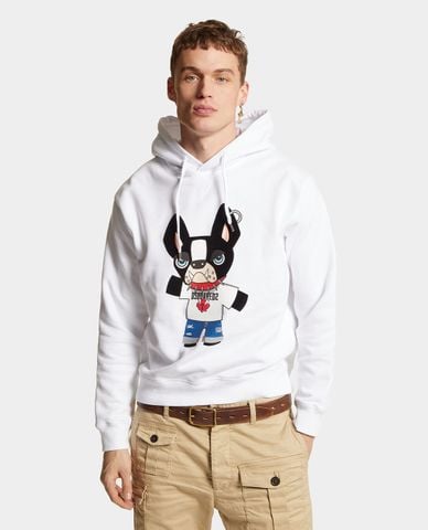  DSQUARED2 - Áo hoodie nam cổ tròn tay dài Ciro 