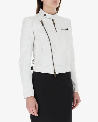  DSQUARED2 - Áo khoác demin nữ Leather Biker 