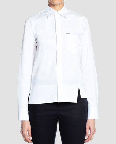  DSQUARED2 - Áo sơ mi nữ tay dài xẻ tà xéo 