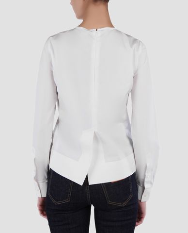  DSQUARED2 - Áo sơ mi nữ phối bèo không cổ Donna Cotton Blouse 