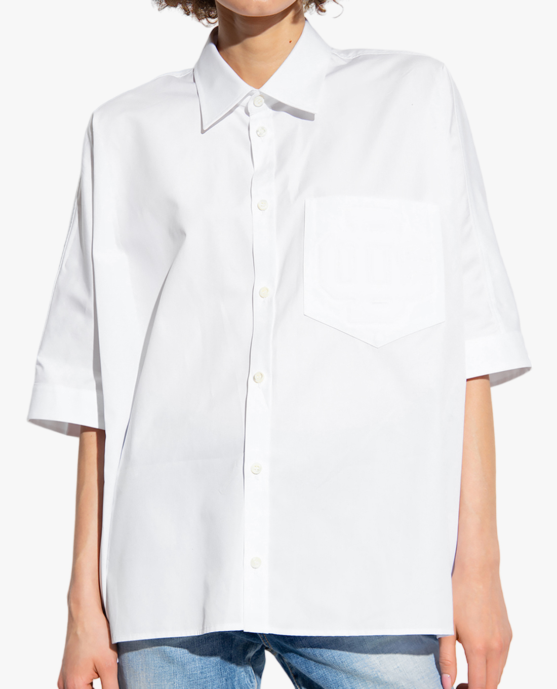 DSQUARED2 - Áo sơ mi nữ cổ bẻ tay ngắn thời trang