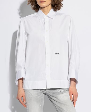  DSQUARED2 - Áo sơ mi nữ tay dài phối hoạ tiết 