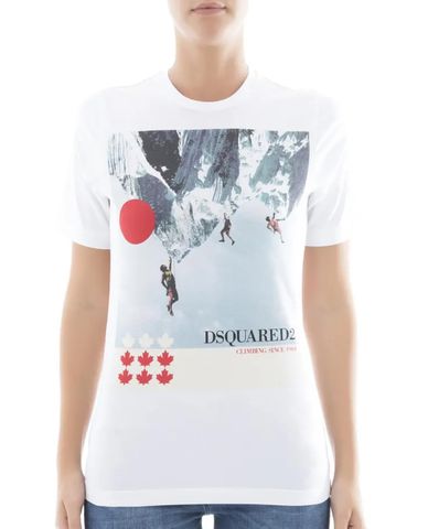  DSQUARED2 - Áo thun nữ cổ tròn Decorative 