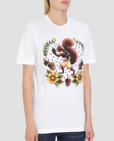  DSQUARED2 - Áo thun nữ họa tiết võ sĩ sóc 