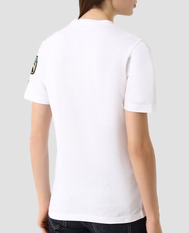  DSQUARED2 - Áo thun nữ cổ tròn họa tiết ngộ nghĩnh 