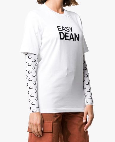  DSQUARED2 - Áo thun cổ tròn tay ngắn Easy Dean In White 