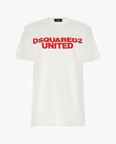  DSQUARED2 - Áo thun cổ tròn tay ngắn White Cotton 