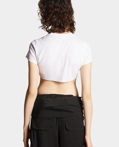  DSQUARED2 - Áo croptop nữ phối logo hiện đại Mini 