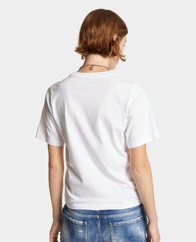  DSQUARED2 - Áo thun nữ cổ tròn tay ngắn Logoed Easy 