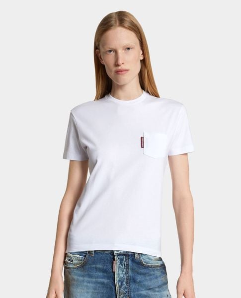  DSQUARED2 - Áo thun nữ cổ tròn tay ngắn Just Right 