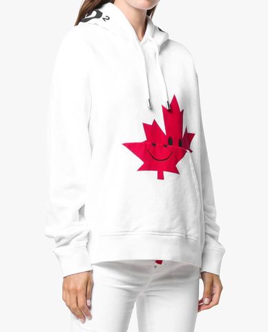  DSQUARED2 - Áo hoodie nữ phom suông tay dài hiện đại 