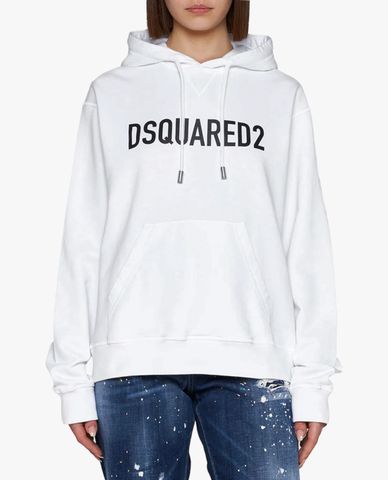 DSQUARED2 - Áo hoodie nữ phom suông tay dài hiện đại Technicolour 