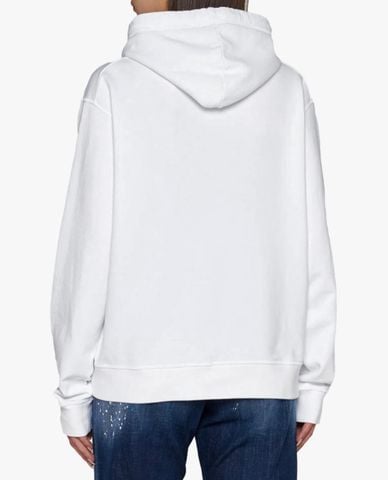  DSQUARED2 - Áo hoodie nữ phom suông tay dài hiện đại Technicolour 