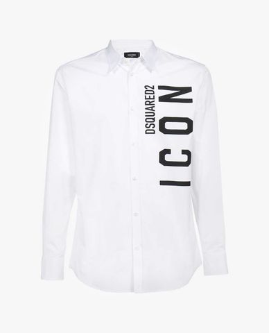  DSQUARED2 - Áo sơ mi nam cổ bẻ tay dài Icon Relax 