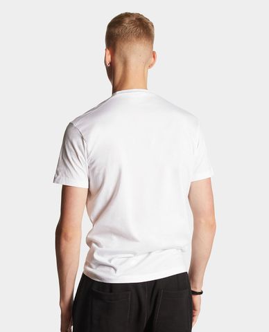  DSQUARED2 - Áo thun nam cổ tròn tay ngắn phối logo Icon Stamps Cool Fit 