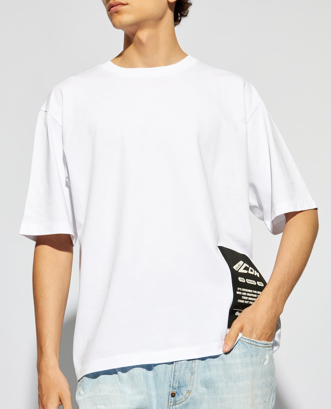 DSQUARED2 - Áo thun nam cổ tròn tay ngắn năng động