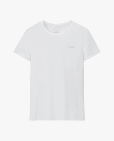  K-SWISS - Áo thun nữ cổ tròn tay ngắn Logo Jaacquard 