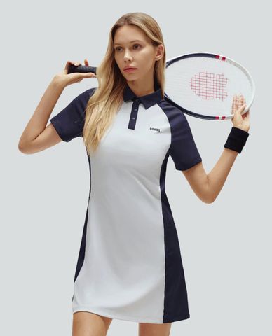  K-SWISS - Đầm polo mini Logo Tennis 